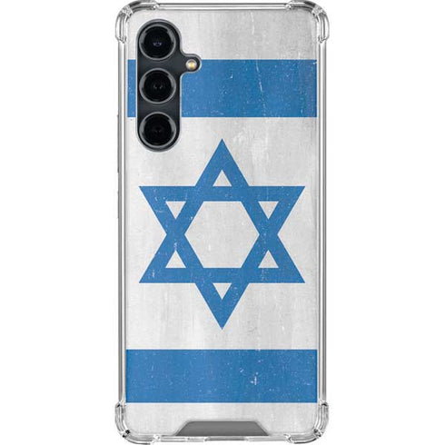 Israel Flag Distressed Galaxy S23 FE Clear Case